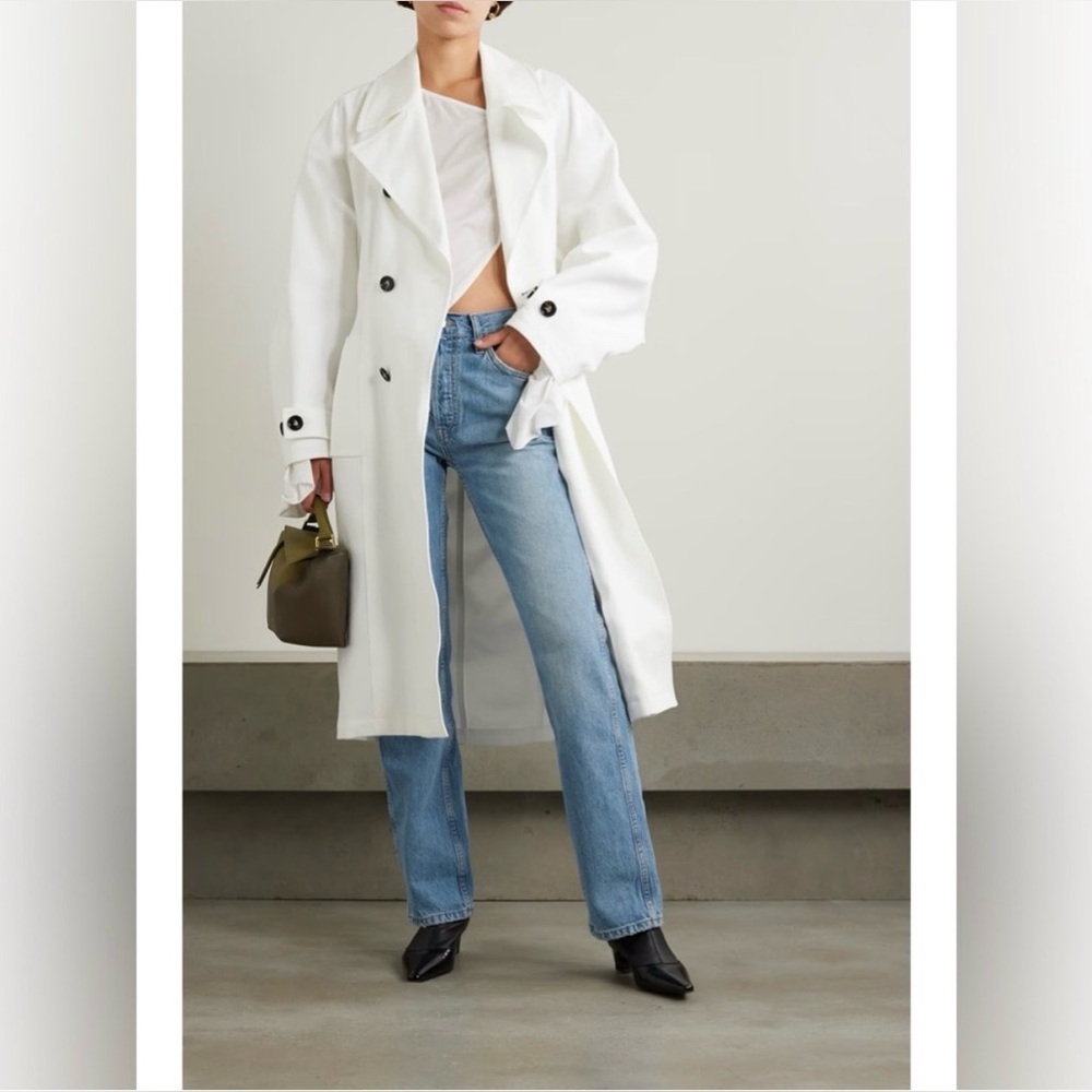 Re/Done 90s Inspired High Rise Loose Straight Leg Stretchy Jeans With Button Fly